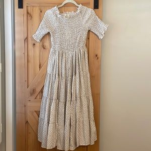 Orange Creek smocked maxi dress size small